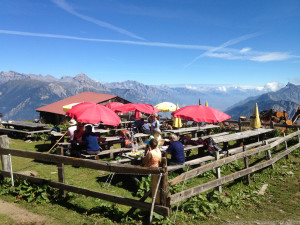 Dining area at Alpage de Bovine-Not a bad view?