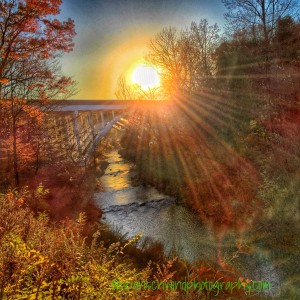 Sunset over i-78 Bridge at Lehigh Parkway